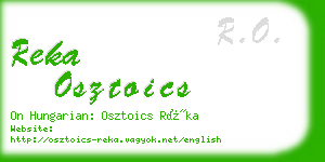 reka osztoics business card